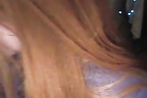 Sexy skinny Married slut with red hair sucks my hard penis with excitement