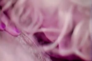 Busty blonde old wife working her slit hard to ride that dong