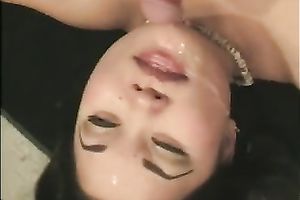 Hot Asian preggy horny white wife screwed from behind and jizzed on her face