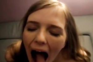 I have a fun watching how she sucks my dong standing on knees