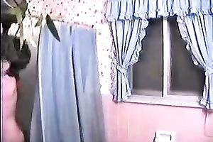 Shooting my breasty white wife cleaning the abode and taking shower