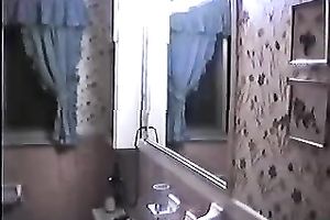 Shooting my breasty white wife cleaning the abode and taking shower