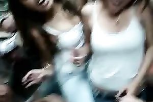 Lots of dilettante Asian gals played nasty in the diminutive smutty room