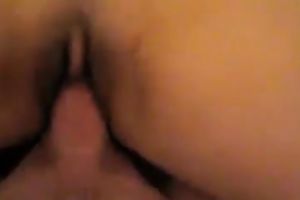 Wondrous black cock slut takes my buddy's cock in her unshaved snatch for wild ride