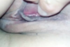 My sexy playful gf lets me rub her bald vagina with my fingers