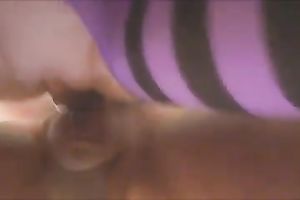 I fuck my floozy housewife wearing ripped stockings and mask