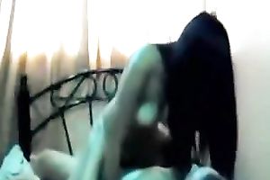 Exotic looking seductress riding my jock in a cowgirl position