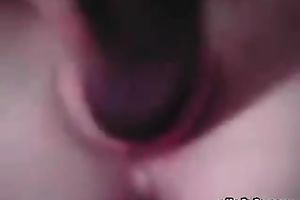 Broad assed bitchy sexploitress copulates her kitty with massive sex toy