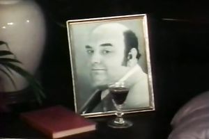 Mesmerizng retro dark brown hottie acquires ner curly wet crack punished