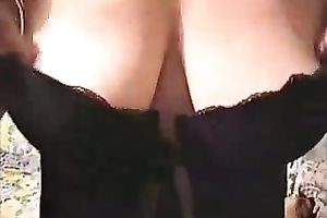 Close up view of my scorching hawt older wife's large saggy rack