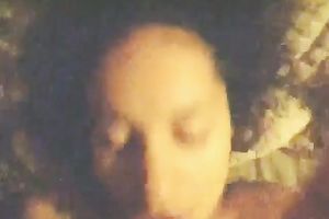 MILFie dark head was busy with engulfing my buddy's ramrod nonstop