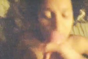 MILFie dark head was busy with engulfing my buddy's ramrod nonstop