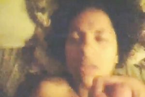 MILFie dark head was busy with engulfing my buddy's ramrod nonstop