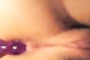 Blindfolded babe give me head whilst I push her a-hole gap with sex toy