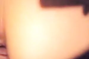 Blindfolded babe give me head whilst I push her a-hole gap with sex toy