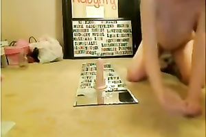 Light haired voracious pale and titless cutie rode vibrator for me