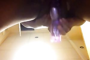 Kinky slutwife was using an egg plant toy and vibe to pet her arsehole on webcam