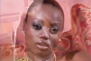 Seductive beautiful swarthy sweetheart acquires her muff nailed