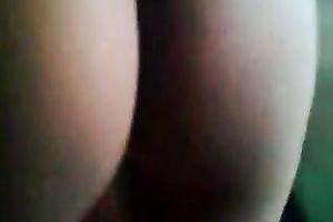 Busty bombshell masturbating with large sex tool in front of me