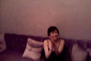 My pretty Asian exgirlfriend is cute in her sexy suit