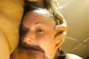 Submissive girlfriend is going moist and sloppy during our oral-job sex