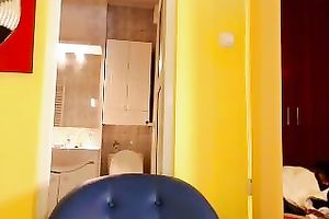 Eye catching non-professional marvelous light haired chick was bragging of her butt