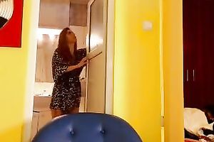 Eye catching non-professional marvelous light haired chick was bragging of her butt