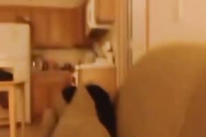 Pale skin hawt golden-haired sweetheart in concupiscent dark underware on cam