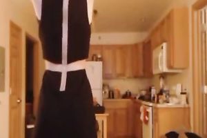 Pale skin hawt golden-haired sweetheart in concupiscent dark underware on cam