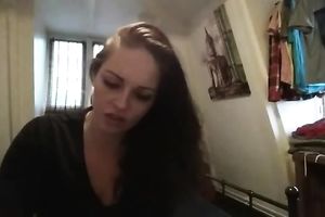 A bit shy dilettante Dutch brunette hair flashes her ravishing suckable melons