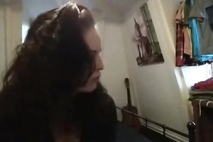 A bit shy dilettante Dutch brunette hair flashes her ravishing suckable melons