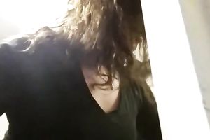 A bit shy dilettante Dutch brunette hair flashes her ravishing suckable melons