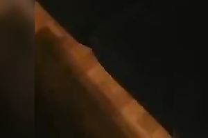 My buddy went avid and drilled his large racked hawt dark brown white women on sofa