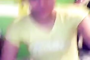 My enchanting dark brown GF fingering her constricted snatch in front of the camera