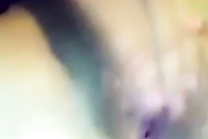 My enchanting dark brown GF fingering her constricted snatch in front of the camera