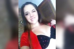 Hot and cute Argentinian juvenile sweetie flashed her taut cooter