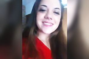 Hot and cute Argentinian juvenile sweetie flashed her taut cooter