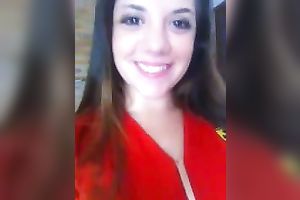 Hot and cute Argentinian juvenile sweetie flashed her taut cooter