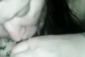 White cheap floozy provided my friend's dark rigid penis with a solid fellatio