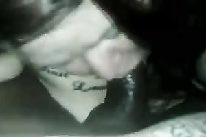 White cheap floozy provided my friend's dark rigid penis with a solid fellatio