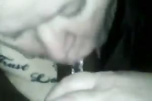 White cheap floozy provided my friend's dark rigid penis with a solid fellatio