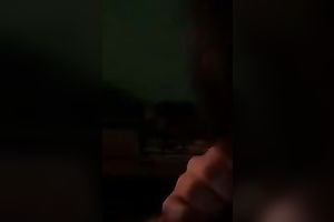 My rapacious black-haired seductress blows my giant schlong