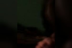 My rapacious black-haired seductress blows my giant schlong