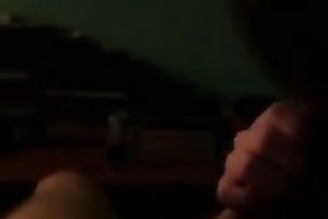 My rapacious black-haired seductress blows my giant schlong