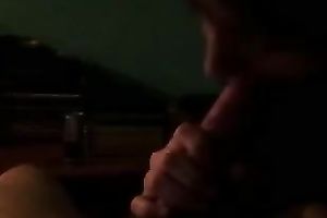 My rapacious black-haired seductress blows my giant schlong