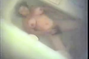 Huge breasted dilettante mother I'd like to fuck takes a hawt baths and masturbates