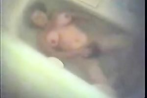 Huge breasted dilettante mother I'd like to fuck takes a hawt baths and masturbates
