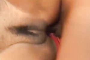 Riding big dark ramrod whilst this babe sucks thick and lengthy weenie