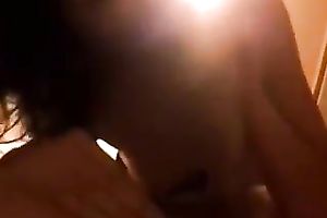 Seductive dark brown mommy sucks my hard 10-Pounder with excitement