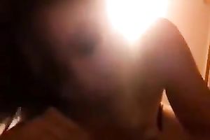 Seductive dark brown mommy sucks my hard 10-Pounder with excitement